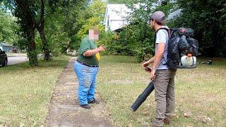 ANGRY Homeowner CONFRONTS Me While Mowing this VACANT Home