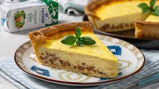 Quiche Lorraine / Tarta frantuzeasca cu bacon si smantana | JamilaCuisine