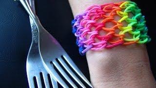 Как сделать браслет из резинок №27. Чешуя Дракона. Rainbow loom bracelet. Dragon scale.