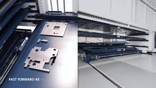 TRUMPF Lasercutting: TruLaser Center 7030 Full service laser machine with storage connection