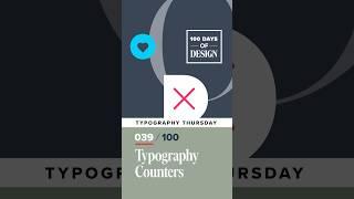 Typography Counters | Day 39 of 100 Days of Design  #shorts