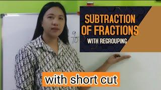 Subtraction of fractions with regrouping| easy short cut /Math lesson//Joy Fernandez