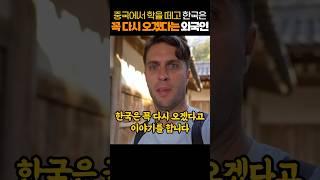 중국 여행에서 학을 떼고 한국은 꼭 다시 오겠다는 외국인