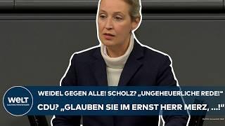 WEIDEL: Gegen alle! "Herr Scholz, eine ungeheuerliche Rede!" CDU? "Glauben Sie im Ernst Herr Merz!"