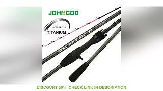 Johncoo Fishing Rod for Casting Jigging Rod 1.7m M ML Jigging Rod Powerful Titanium Tip Rubber Tail