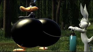 Daffy Duck farts in front of Bugs bunny