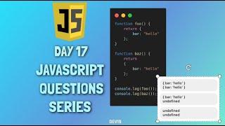 JavaScript Questions Series - 17 | #javascript #coding #mcq #snippets #code #js #viral #848