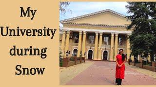 Crimea fedral university during snow || Tamil Mini vlog || Russia