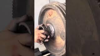 Flawless process of repaired broken truck clutch flywheel.. #automobile #welding #repairparts