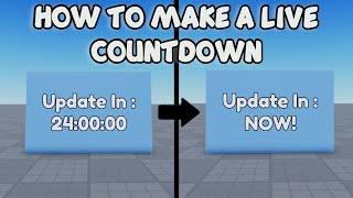 HOW TO MAKE A LIVE COUNTDOWN | Roblox Studio Tutorial