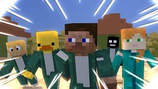 Minecraft Steve and Alex play Squid Game Red Light Green Light