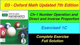 D3 Math Exercise 1C Updated  7th edition | Exercise 1C Question 1 to 8 Complete Solution