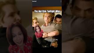 The horrible wigs in Twilight #shorts #twilight #robertpattinson #kristenstewart #twilightsaga