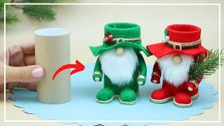 Сказочный Гномик из втулки Легко и Быстро  Gnome of Cardboard sleeve Making Idea 