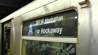 IND Fulton Street Line: Manhattan bound R-42 A express train @ Euclid Avenue!