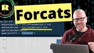 Using R programming to manage categorial variables or factors using the forcats package