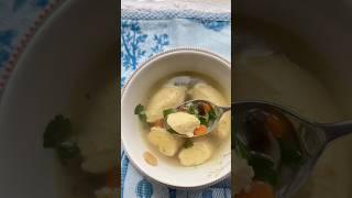 Chicken dumpling (quenelle) soup #dumplings#soup#chicken#quenelles#суп#клецки#рецепт#куриныеклецки