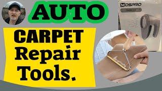 CARPET REPAIR TOOLS - how to shave fuzzy car carpeting.