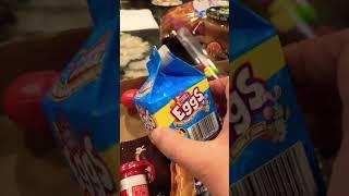 ASMR DOUBLE BUBBLE EGG SHAPED BUBBLE GUM #short #candy #asmr  #doublebubble #sweet #satisfying