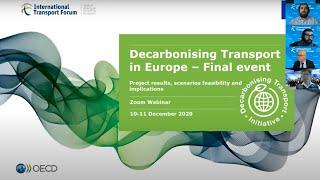 Decarbonising Transport in Europe: Opening session and Urban transport