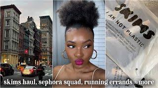 VLOG | SKIMS HAUL, SEPHORA SQUAD, NEW STARBUCKS DRINK, RUNNING ERRANDS, + MORE | KENSTHETIC