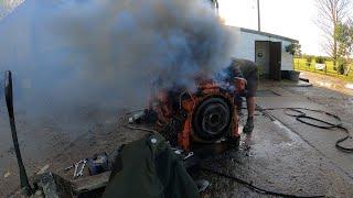 Abandoned Rolls Royce 1950s 16 litre diesel engine will it start?