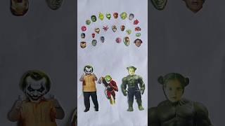 Super hero vs hulk Vs anaya with jethalal  monkey joker 🫣 ironman spider man captain  guess #viral