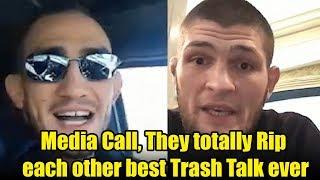 Khabib Nurmagomedov vs. Tony Ferguson Media call, They totally Rip each other best Trash Talk ever