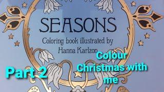 Colour Christmas with me in Hanna Karlzon's 'Seasons' - Adult colouring