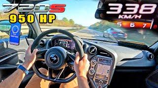 950HP McLaren 720S LCE *BIG TURBOS* 339km/h AUTOBAHN [NO SPEED LIMIT]