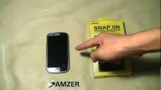 AMZER Samsung Galaxy S3 Snap on Crystal Hard case - Kick stand