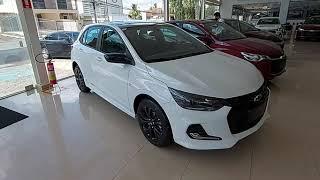 Detalhes novo chevrolet onix RS 2021 branco summit