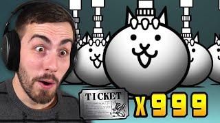 Spending 999 CAT TICKETS! (Battle Cats: Unite #16)