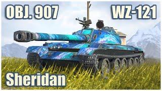 WZ-121, Object 907 & Sheridan • WoT Blitz Gameplay