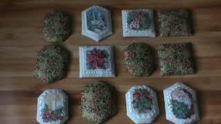 Вышивка крестиком. Собранные новогодние игрушки Christmas Keepsake Ornaments от Dimensions