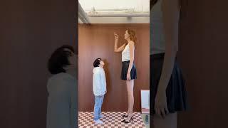 Tall Woman Short man : Tall Girlfriends on a Different Level  Muscle Girl #shorts #tallgirl