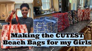 DIY Summer Beach Bags for My Girls! ️