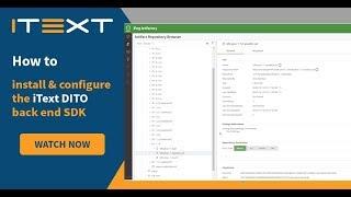 How to install and configure the iText DITO back end SDK