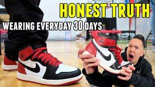 HONEST TRUTH JORDAN 1 BLACK TOE REIMAGINE WEARING EVERYDAY FOR 30 DAYS | SIZING, COMFORT, DURABILITY