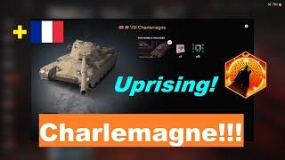 Charlemagne review in Uprising + Researching French Tanks!!! - Live Stream! WoT Blitz