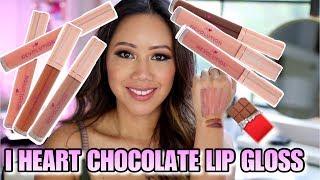 I HEART REVOLUTION CHOCOLATE LIP GLOSS REVIEW & SWATCHES | I HEART REVOLUTION