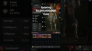 Deleting 85 Billion gold in #diabloiv