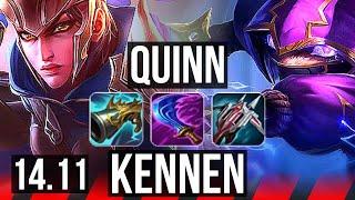 QUINN vs KENNEN (TOP) | Rank 5 Quinn, Dominating | TR Master | 14.11