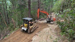 Rescued Digger & Dozer Build a new Road to my Mountain home