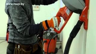 Husqvarna K 3000 Vac and DC 1400   Cutting a concrete wall