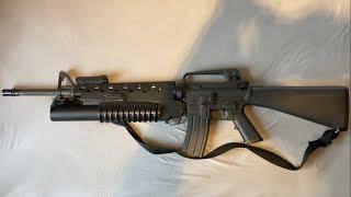 Tokyo Marui Colt M16A2 MWS GBB + G&P M203 40mm Airsoft Launcher