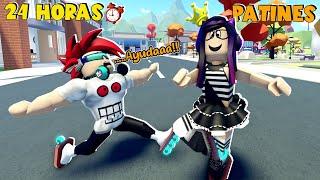 PASAMOS 24 HORAS EN PATINES | FUE UNA MALA IDEA | Kori Roblox