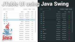 Creating a Modern JTable Design in Java Swing with FlatLaf