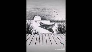 Como dibujar un paisaje #dibujos #ilustracion #arte #grafito #paisajes #reflexiones