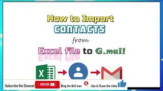 How to Import Contacts from excel to gmail